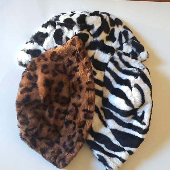 Faux Fur Soft Vegan Bucket Hat Assorted Colors & Prints NEW - Picture 6 of 9